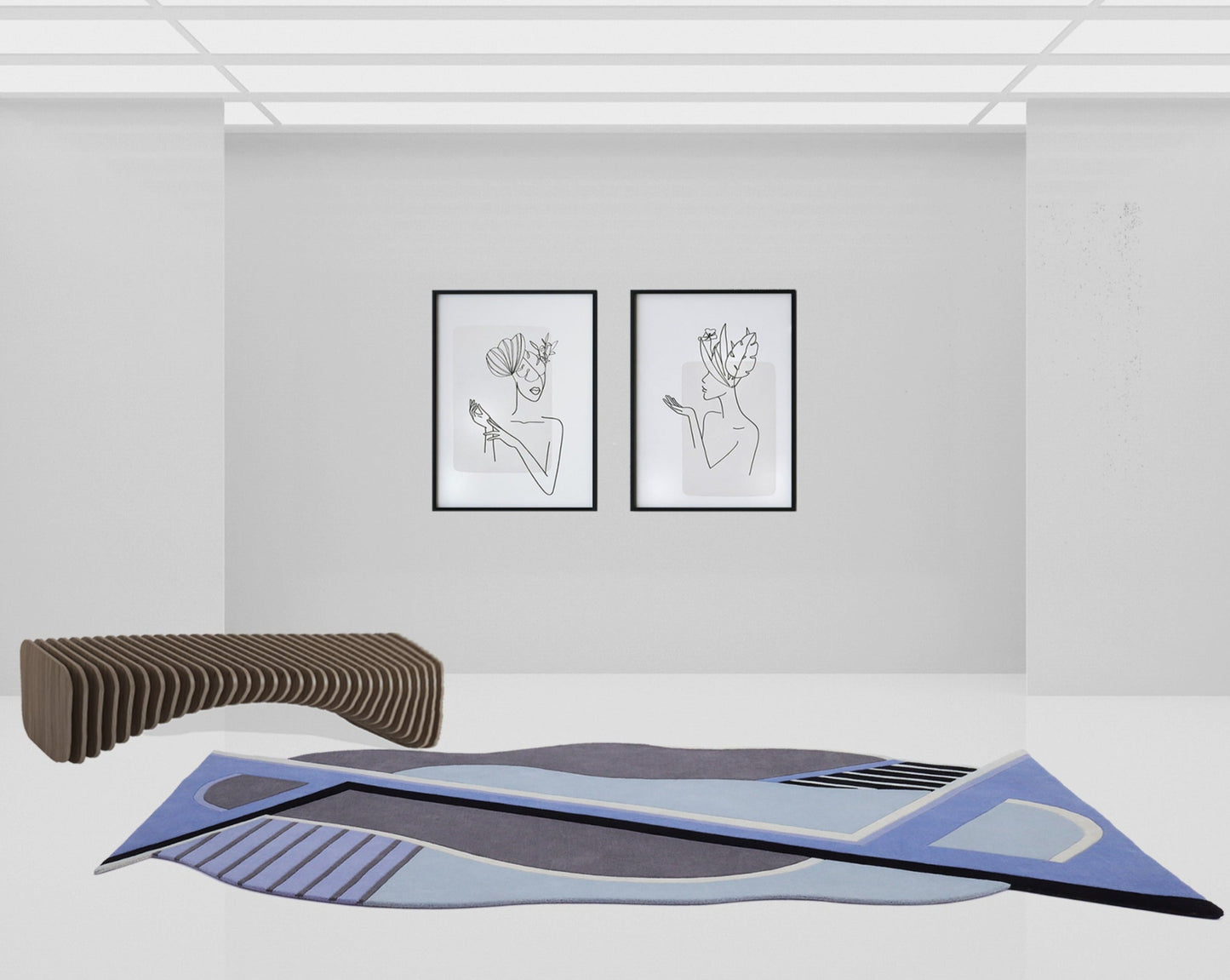 Dynamic Diagonals Rug